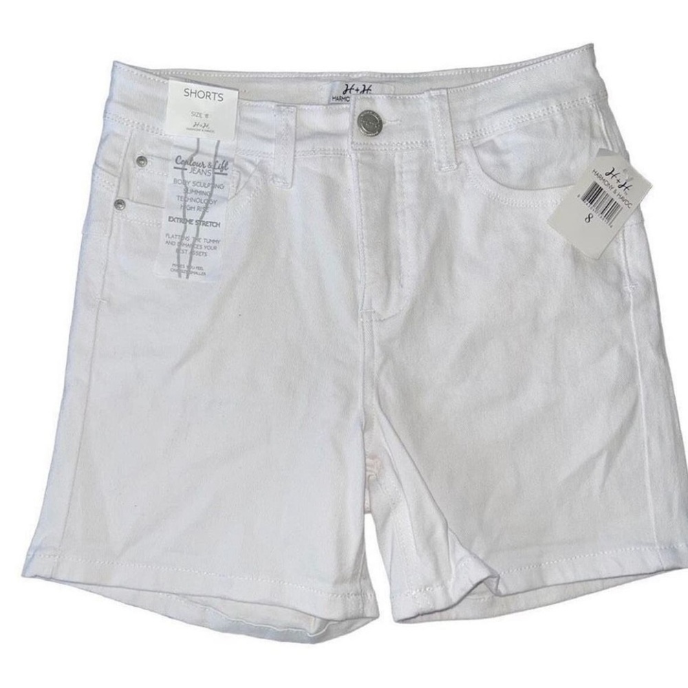 Harmony  & Havoc High Raised White shorts NWT